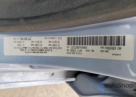 2015 Chrysler 200 Limited from USA, damaged, VIN 1C3CCCAB5FN734543